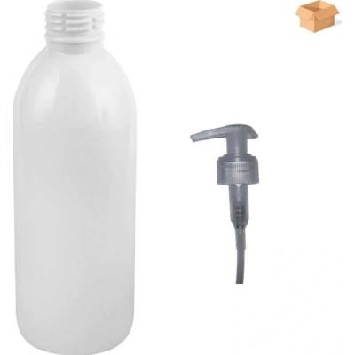 Tera Plastová lahvička bílá s transparentní pumpičkou 300 ml 160 ks