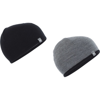 Icebreaker Pocket Hat IBM200 black Gritstone HTHR