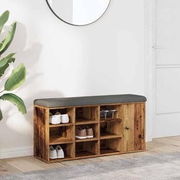 vidaXL Пейка за обувки от старо дърво 102x32x50 cm Инженерна дървесина (857621)