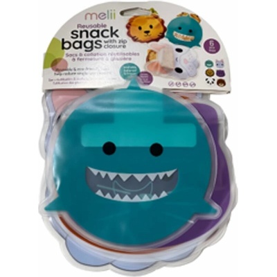 Melii Reusable Snack Bags vrecúška na desiatu/olovrant 6 ks