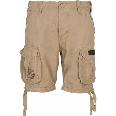 Airborne Vintage Shorts Patch béžové