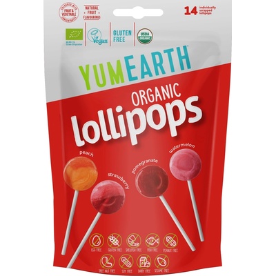 YumEarth Ovocné lízanky BIO 85 g 14ks