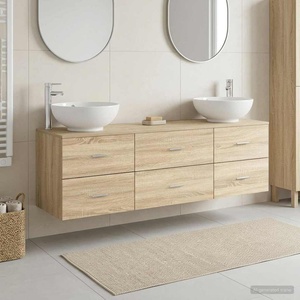 vidaXL Комплект мебели за баня 3 бр. Дъб сонома 49, 5 x 44, 5 x 65 см (3405893)