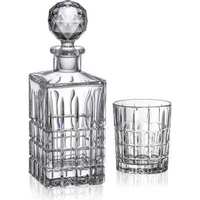 Aurum Crystal Whisky set Bohemia Crystal Diplomat karafa + 6 sklenic na whisky 320 ml