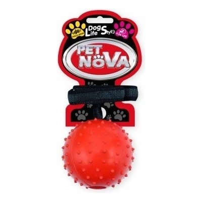 Petnova hračky pre zvieratá RUB ROPEBALL L RED hračka pre psa 7 cm