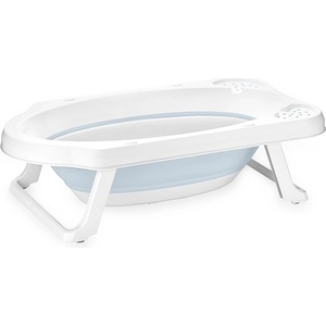 Lorelli Сгъваема вана с противоплъзгаща подложка и оттичане Lorelli Classic - 82 cm, Cloudy Blue (10130940003)