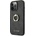 GUESS Hard Case 4G With Ring Stand - дизайнерски кожен кейс с пръстен против изпускане за iPhone 13 Pro Max (черен)