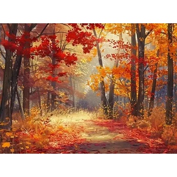 Norimpex - Puzzle Diamant painting: Forest in autumn colors 30x40cm - 1 - 39 piese