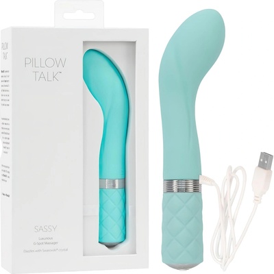 Pillow Talk Sassy - акумулаторен G-точков вибратор (тюркоаз)
