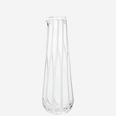 Broste Copenhagen Skleněná karafa na vodu Stripe 800ml