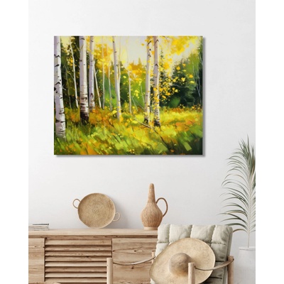 ZUTY Obrazy na stenu - Brezy na lúke Rámovanie: vypnuté plátno na rám, Rozmer: 40x50 cm