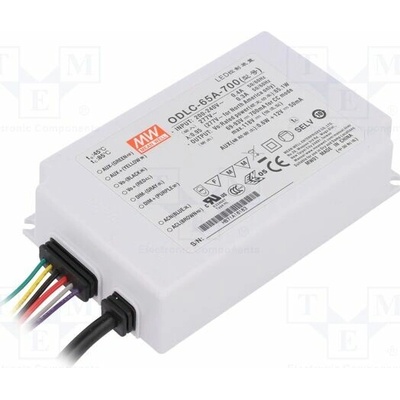 MEAN WELL ODLC-65A-700 Napájecí zdroj: spínaný; LED; 65W; 69÷93VDC; 700mA; 180÷295VAC
