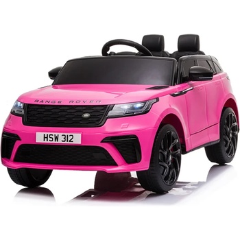 ROLLZONE Range Rover Velar 12V - Детски акумулаторен джип, Розов, Кожена седалка, EVA гуми (QY2088-pink)