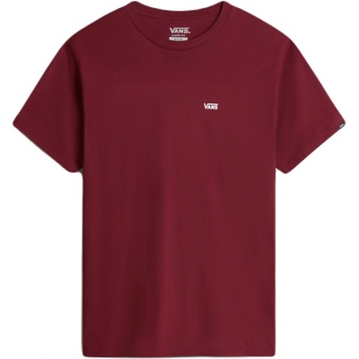 Vans Mn Left Chest Logo Tee bordové