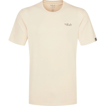 Rab Мъжка тениска Rab Stance Mountain Peak Tee T-shirt - Ecru (216-7521-0312)