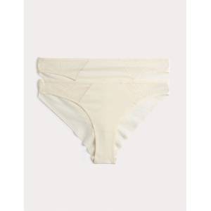 Marks & Spencer Комплект 3 невидими Body Invisibles дантелени бразилски тиксови Marks & Spencer кремава Marks & Spencer | Bezhov | ЖЕНИ | 6