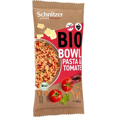 Schnitzer Těstoviny bezlepkové v rajčatové omáčce instantní BIO 60 g