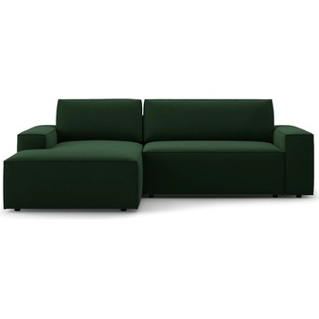 Micadoni Тъмнозелен кадифен разтегателен с място за съхранение ъглов диван (ляв ъгъл) Jodie - Micadoni (MIC_LCF_51_F1_JODIE3)