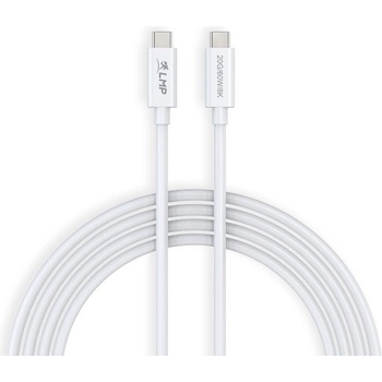 LMP USB4 USB-C to USB-C Cable, 8K, 60W, 20Gbps - USB4 кабел за устройства с USB-C порт (300 см) (бял)