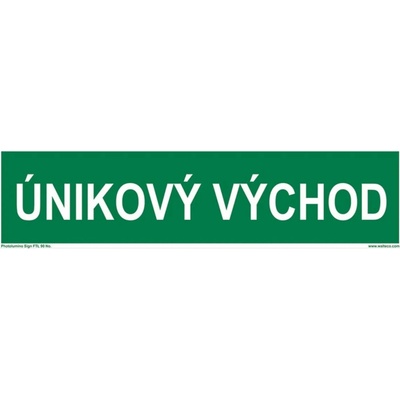 Walteco Únikový východ FTL, 200x50mm, plastová tabulka , 20135