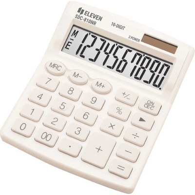 Eleven kalkulačka SDC810NRWHE, bílá, stolní, desetimístná, duální napá, jení