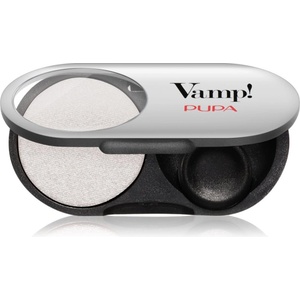 PUPA Vamp! Radiant Baked Eyeshadow дълготрайни сенки за очи с блясък цвят 401 White Snow - WET & DRY 1 гр