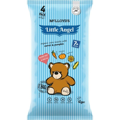 Little Angel Snack kukuřičný Teddy mrkev a dýně Bio 60 g