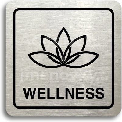 ACCEPT Piktogram wellness - stříbrná tabulka - černý tisk