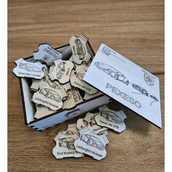 Image 1 of Danson - Puzzle Drevené pexeso Športové autá - 1 - 39 piese