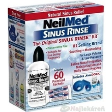 NeilMed SINUS RINSE Original Kit fľaška + vrecúška, na hygienu nosa, 1 set 60 kusov, Akcia