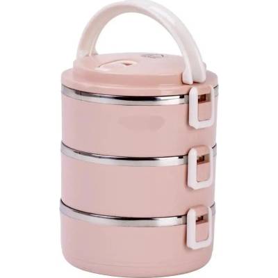 Nosič potravin termoplast/nerezová ocel 3x0.5L MAGICHOME růžový