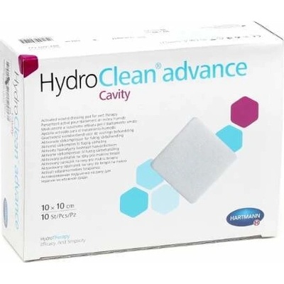HydroClean Advance Cavity Vankúšik na rany, štvorec 10 x 10 cm 10 ks