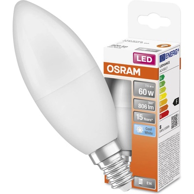 Osram LED žiarovka E14 B35 7W 60W 806lm 4000K Neutrálna 200° STAR