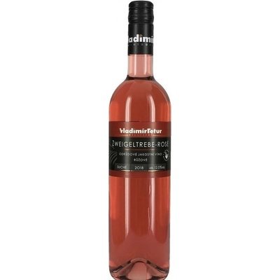 Vinařství Vladimír Tetur Zweigeltrebe rosé jakostní růžové suché 12% 0,75 l (holá láhev)