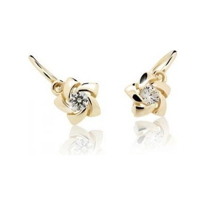 Cutie Jewellery zlaté dievčenské náušnice C2201-PaZ CZ White