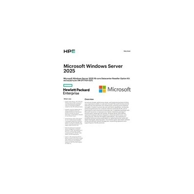 HPE Windows Server 2025 16-core Datacenter Reseller Option Kit P77101-021