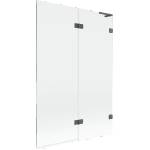 Mexen Lunar L параван за вана с две крила, десен 120 x 150 см, прозрачен, gun gray матов - 897L-120-100-66-00-P (897L-120-100-66-00-P)