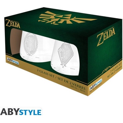 AbyStyle Set 2 sklenic The Legend of Zelda - Zelda & Link 300ml