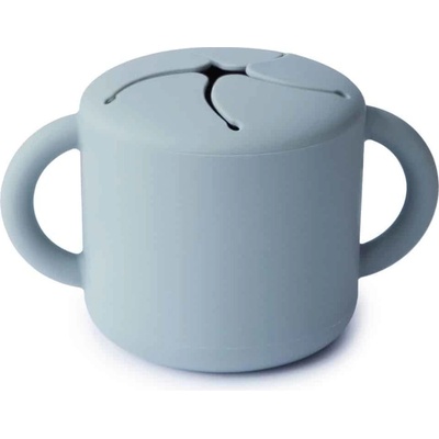 Mushie Silikónový pohárik na snack Powder Blue