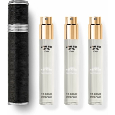 Creed Green Irish Tweed Creed Green Irish Tweed EDP 3 x 10 ml + Creed Travel Atomiser Silver Black plniteľný rozprašovač parfémov 10 ml