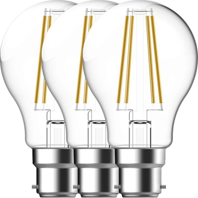 Nordlux LED žárovka B22 6,8W 2700K 3ks čirá LED žárovky sklo