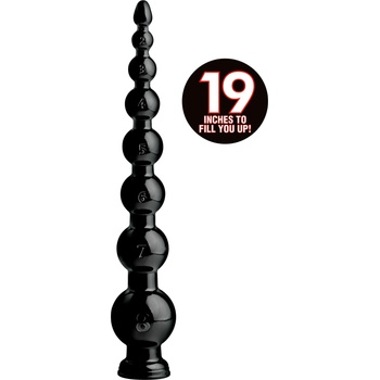 Image 1 of Hosed 19 Inch Graduated Bead Anal Snake