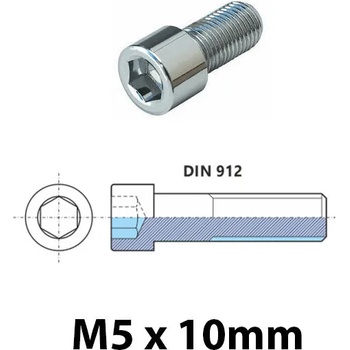 Image 1 of Two Trees Имбусен болт М5 x 10 - 40mm, Цинк, Din 912, 8.8 - 25бр. в Пакет