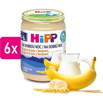Hipp Bio na dobrou noc krupicová s banánem 6 x 190 g