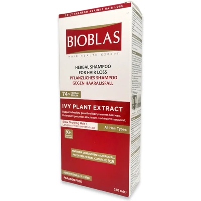 Bioblas шампоан за коса, Екстракт от бръшлян, Против косопад с фитостерол за бавно растяща коса, 360мл