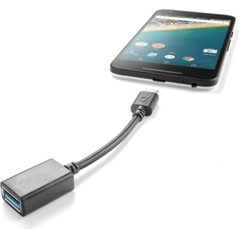 Image 1 of Cellularline Преходник Cellular Line, от USB-C(м) към USB-A(ж), черен
