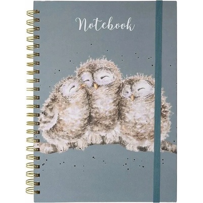 Wrendale Designs Kroužkový blok A4 Sovy