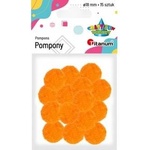 TITANUM Polyester pompons 18mm orange 15pcs