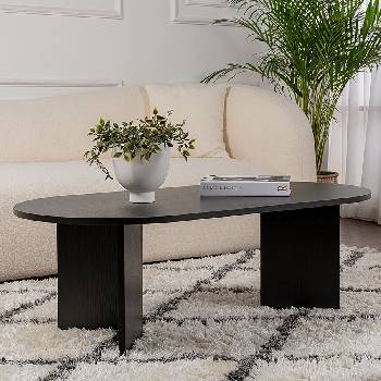 ASG Ovalis - дизайнерска маса дървесно черно (8684283441495)