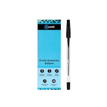 @Work Химикалка 20 броя черна